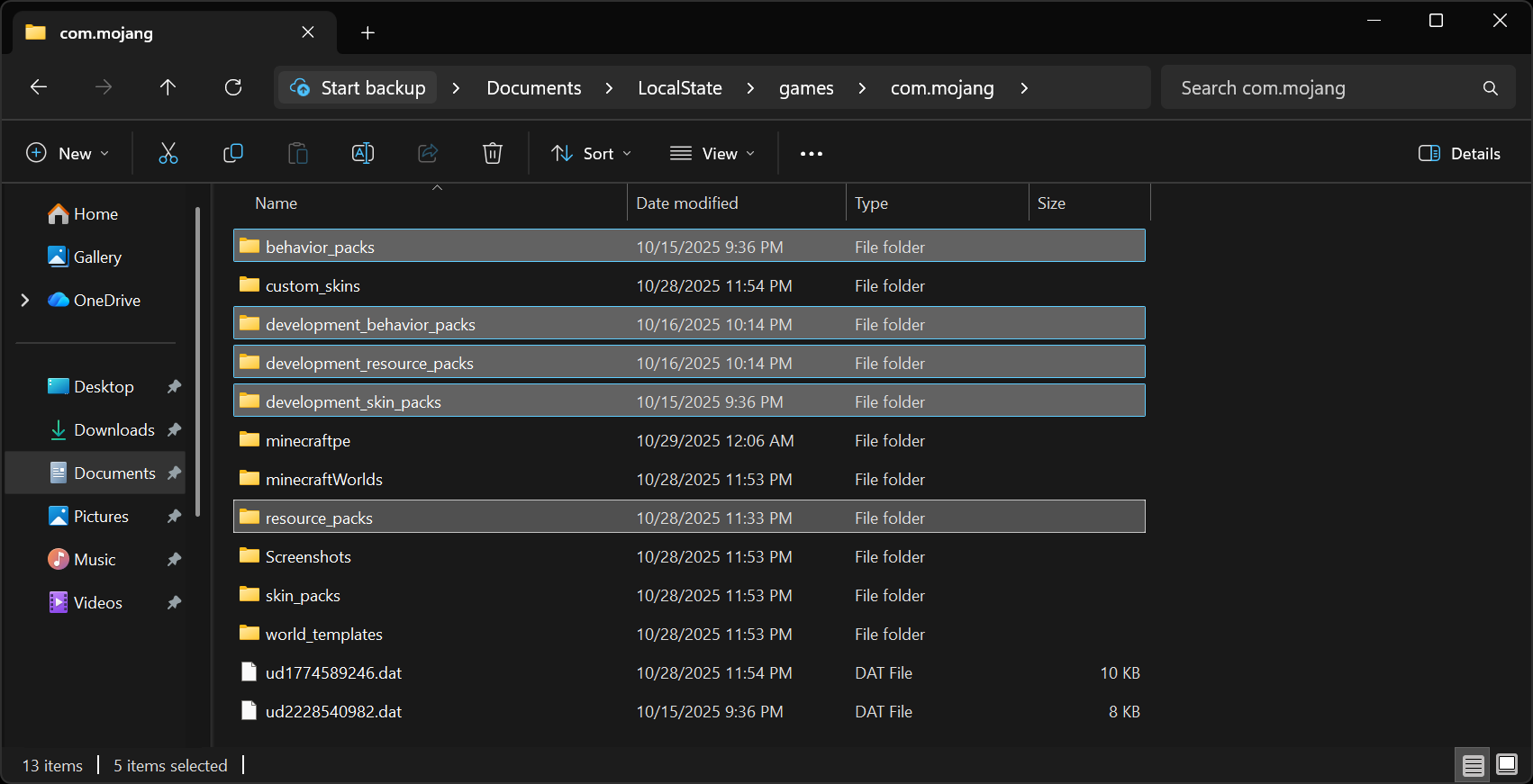 Copy add-ons to new com.mojang folder