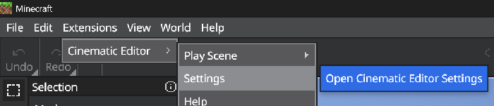 Editor settings button